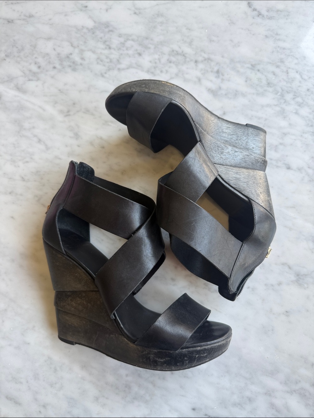 Diane von Furstenberg Opal Criss Cross Wedges - Picture 3 of 11